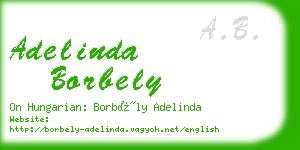 adelinda borbely business card